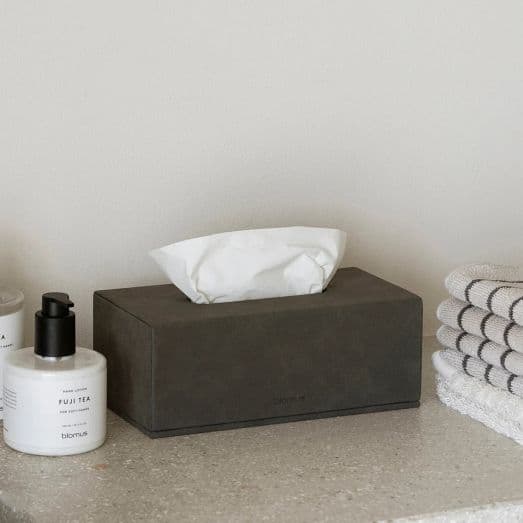 Blomus Sahla Faux Suede Tissue Box