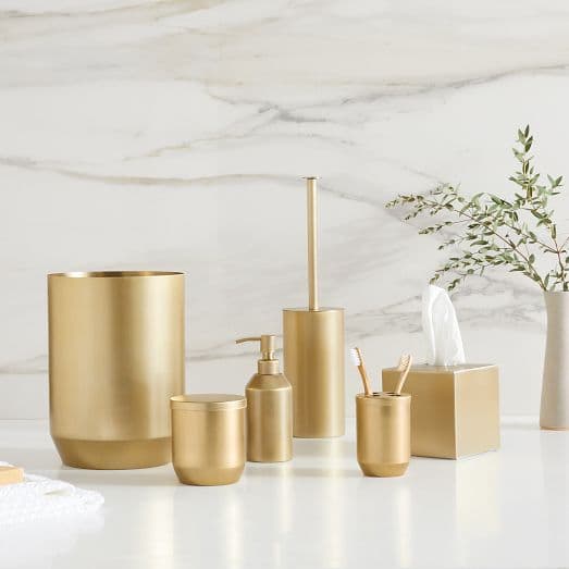 Caspian Metal Bath Accessories