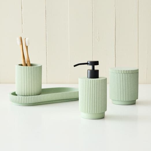 Fluted Concrete Bath Accessories