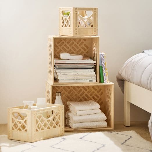 WAAM Industries Wooden Milk Crate