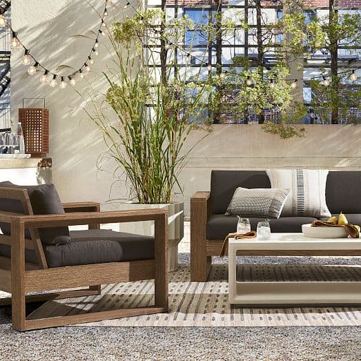 Outdoor Natural Half Block Pillow